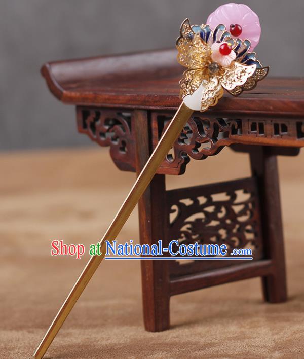 Chinese Ancient Hanfu Hair Accessories Traditional Cloisonne Butterfly Hairpins for Women