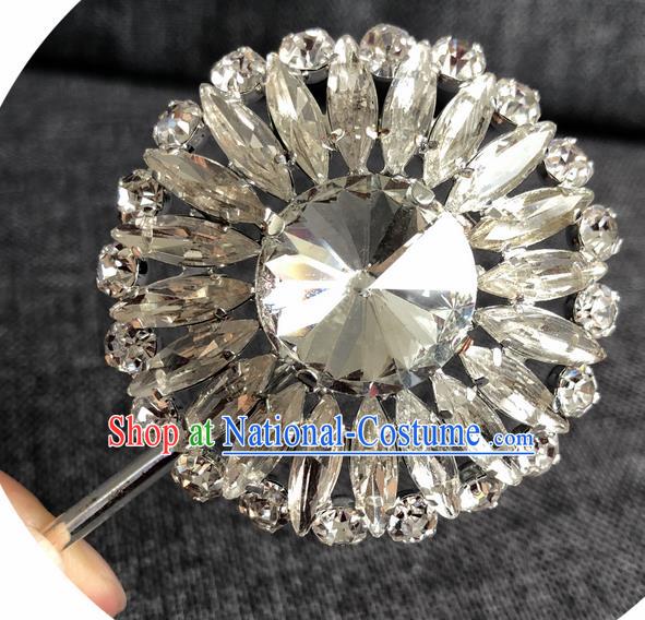 Chinese Ancient Princess Crystal Hairpins Traditional Peking Opera Diva Hair Accessories for Women