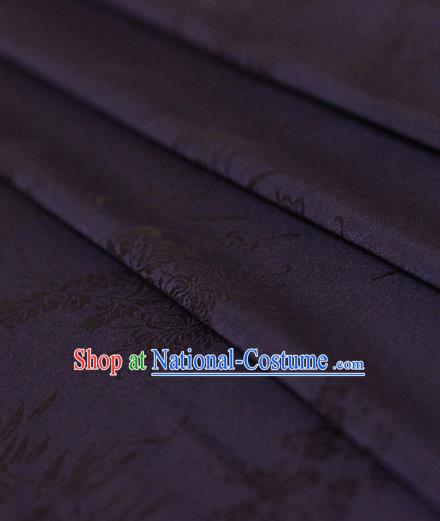 Asian Chinese Traditional Pattern Purple Silk Fabric Ancient Hanfu Jacquard Brocade Fabric Drapery Material