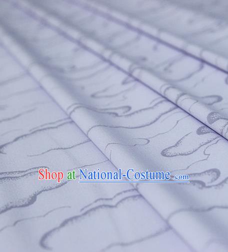 Asian Chinese Traditional Pattern Lilac Silk Fabric Ancient Hanfu Brocade Fabric Drapery Material