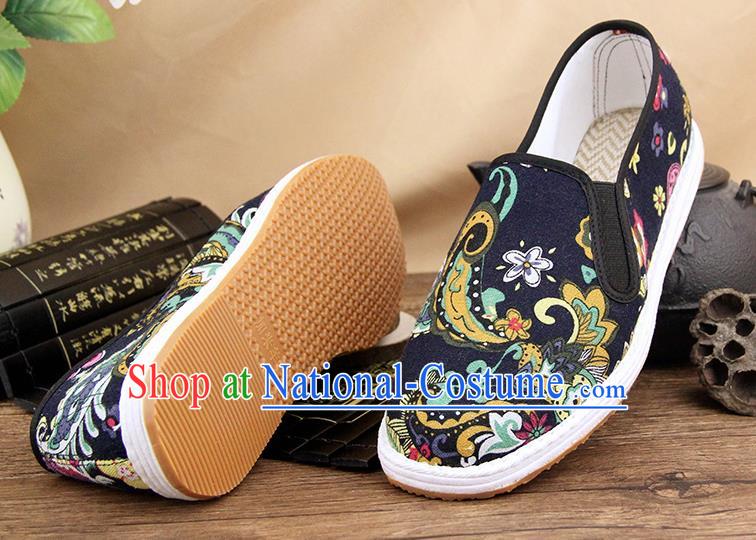 Chinese National Shoes Traditional Cloth Shoes Linen Shoes Embroidered Shoes