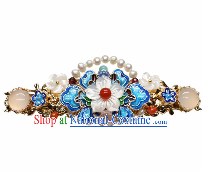 Chinese Traditional Hair Accessories Ancient Handmade Cloisonne Hair Claw for Women