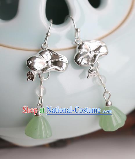 Chinese Traditional Jewelry Accessories Ancient Hanfu Lotus Seedpod Earrings for Women