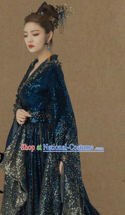 Chinese Ancient Palace Lady Hanfu Han Dynasty Imperial Concubine Queen Embroidered Historical Costumes