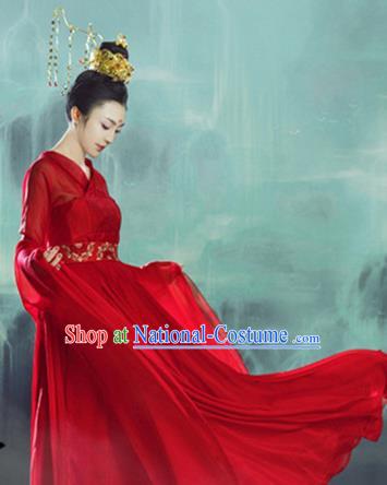 Chinese Ancient Palace Lady Hanfu Han Dynasty Imperial Concubine Queen Embroidered Historical Costumes