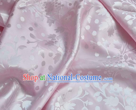 Asian Chinese Fabric Traditional Pattern Design Pink Brocade Fabric Chinese Costume Silk Fabric Material