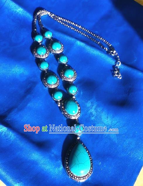 Chinese Traditional Ethnic Jewelry Accessories Mongolian Necklace for Women