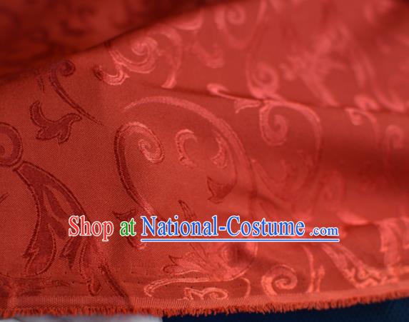 Asian Chinese Fabric Traditional Pattern Design Red Brocade Fabric Chinese Costume Silk Fabric Material