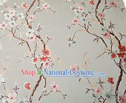 Chinese Traditional Light Blue Brocade Fabric Asian Pattern Design Satin Cushion Silk Fabric Material