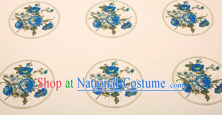 Chinese Traditional Flower Silk Fabric Brocade Embroidered Fabric Dress Material