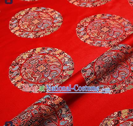 Chinese Traditional Flower Silk Fabric Brocade Embroidered Fabric Dress Material