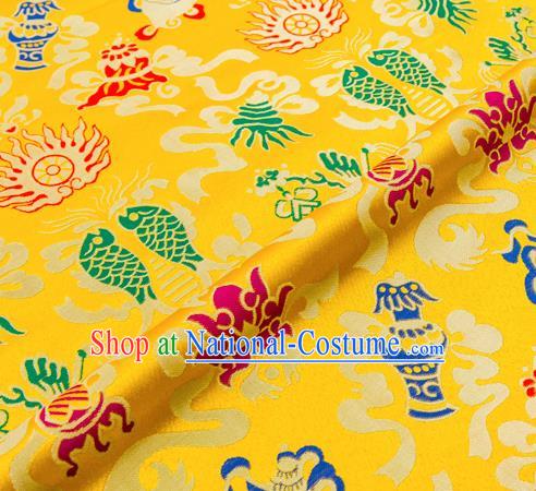 Chinese Traditional Flower Silk Fabric Brocade Embroidered Fabric Dress Material