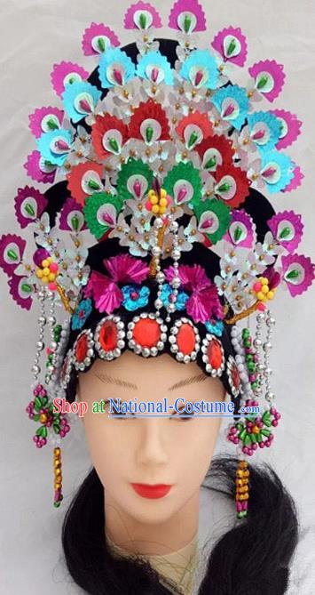 Chinese Traditional Folk Dance Hair Accessories Ancient Peking Opera Diva Headwear for Women