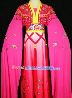 Chinese Traditional Peking Opera Costumes Ancient Nobility Lady Rosy Dress for Adults