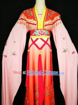 Chinese Traditional Peking Opera Costumes Ancient Nobility Lady Pink Dress for Adults