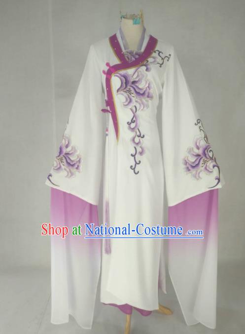 Chinese Traditional Peking Opera Princess Costumes Ancient Beijing Opera Diva Purple Dress for Adults