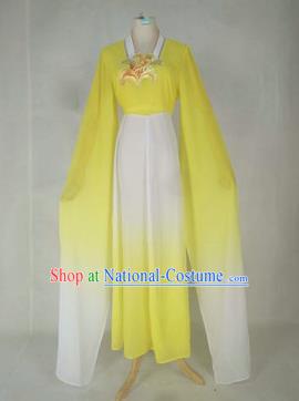 Chinese Traditional Peking Opera Court Maid Costumes Ancient Beijing Opera Diva Yellow Dress for Adults