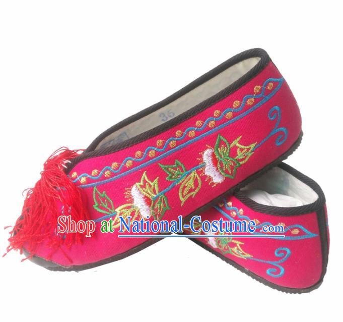 Chinese Traditional Peking Opera Actress Embroidered Shoes for Women