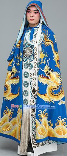 Chinese Traditional Peking Opera Takefu Costume Ancient Changing Faces Royalblue Cloak for Adults