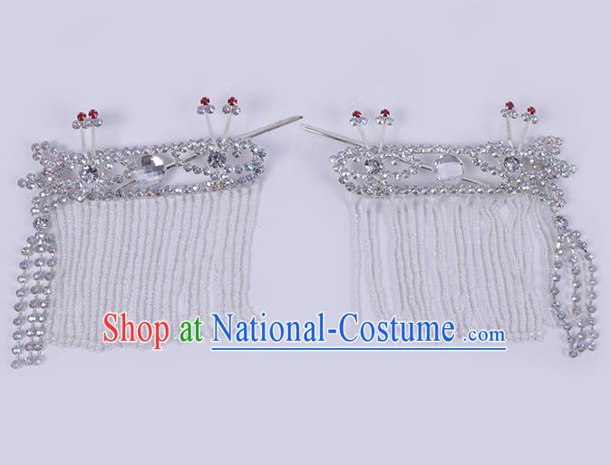 Chinese Traditional Peking Opera Princess Hair Accessories Ancient Fairy Crystal Hairpins for Women