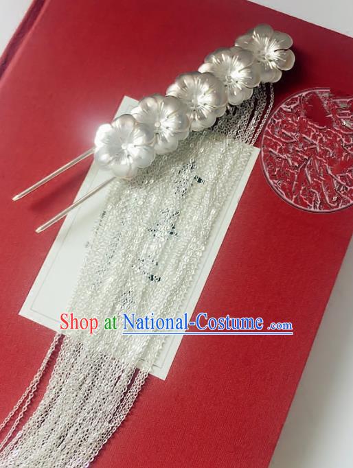 Handmade Chinese Ancient Princess Hair Accessories Hanfu Tassel Hairpins for Women