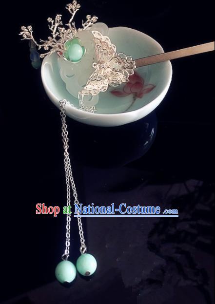 Chinese Handmade Ancient Hair Accessories Hanfu Jade Hairpins for Women