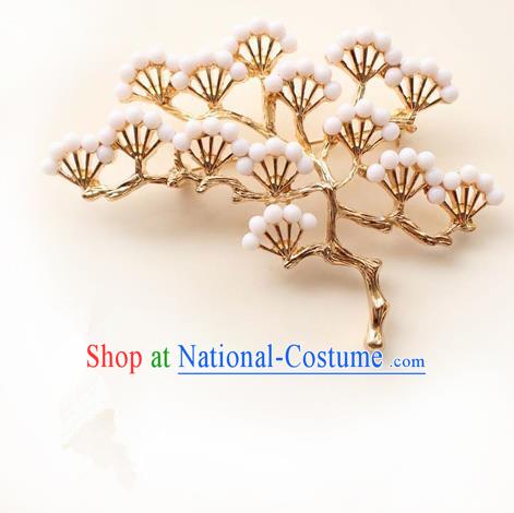 Japanese Traditional Courtesan Pineburst Brooch Ancient Geisha Kimono Breastpin Accessories for Women