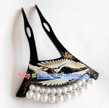 Japanese Traditional Courtesan Kimono Pearls Hairpins Ancient Geisha Hair Accessories for Women