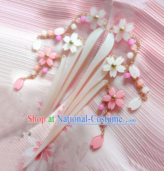 Japanese Traditional Hair Accessories Ancient Courtesan Kimono Tassel Hairpins for Women