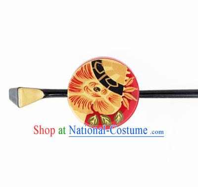 Japanese Traditional Courtesan Red Hairpins Ancient Geisha Kimono Hair Accessories for Women