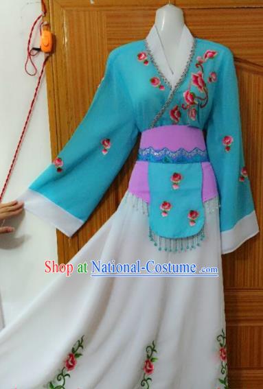 Chinese Traditional Peking Opera Peri Dress Ancient Maidservants Embroidered Costumes for Women