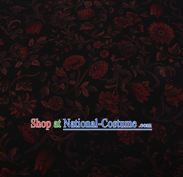 Chinese Traditional Cheongsam Crepe Satin Plain Palace Pattern Silk Fabric Chinese Fabric Asian Material