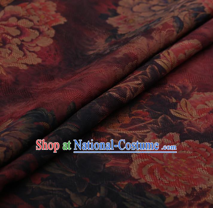 Chinese Traditional Silk Fabric Brocade Embroidered Fabric Dress Material Gambiered Canton Gauze