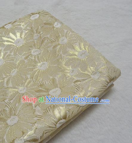 Chinese Royal Yellow Brocade Palace Traditional Silk Fabric Chinese Fabric Asian Material