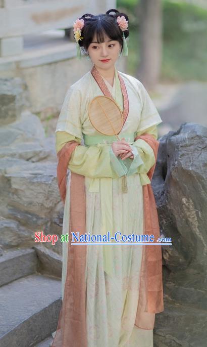 Chinese Ancient Tang Dynasty Nobility Lady Replica Costumes Traditional Palace Lady Hanfu Dress for Rich