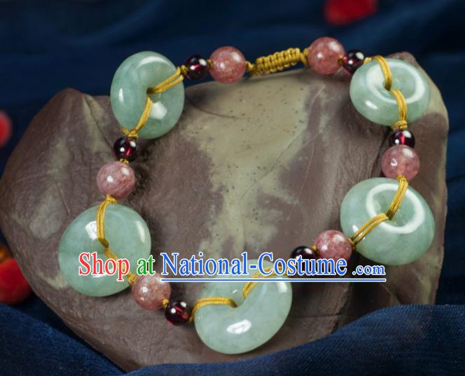 Chinese Traditional Accessories Ancient Handmade Jade Bracelet for Women