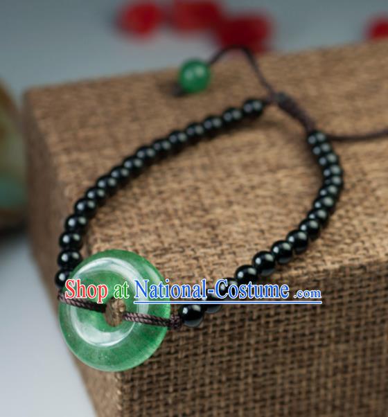 Chinese Traditional Accessories Ancient Handmade Jadeite Bracelet for Women