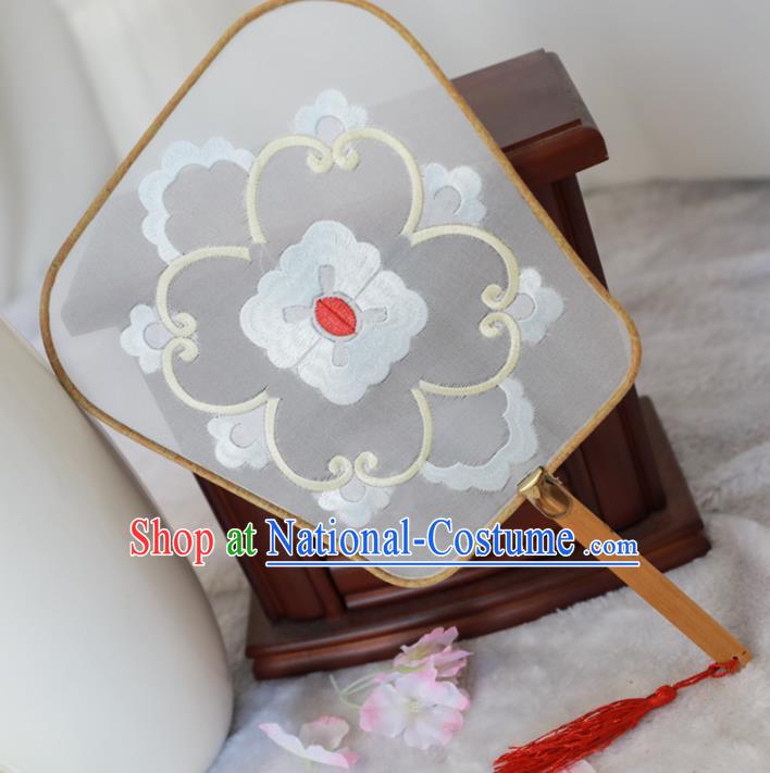 Chinese Traditional Hanfu Palace Fans Ancient Handmade Embroidered Fans for Women