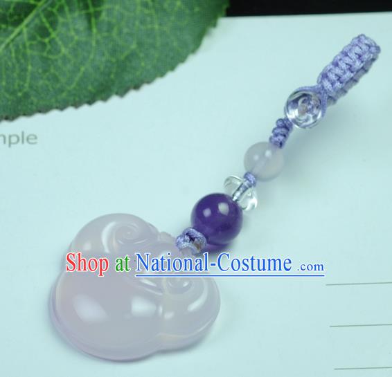 Chinese Traditional Jewelry Accessories Chalcedony Craft Handmade Jadeite Pendant