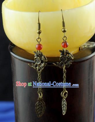 Chinese Traditional Ear Jewelry Accessories Ancient Hanfu Earrings for Women