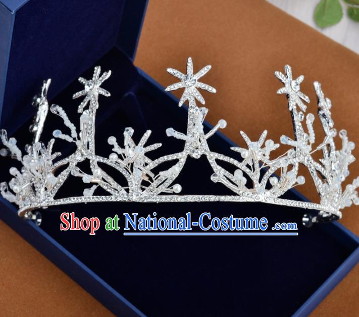 Handmade Bride Crystal Hair Accessories Wedding Royal Crown for Women