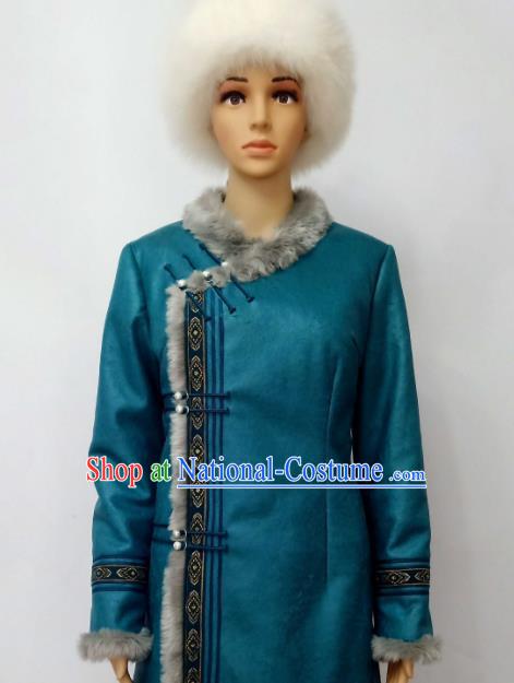 Chinese Traditional Ethnic Costumes Mongolian Minority Nationality Embroidered Costumes for Women