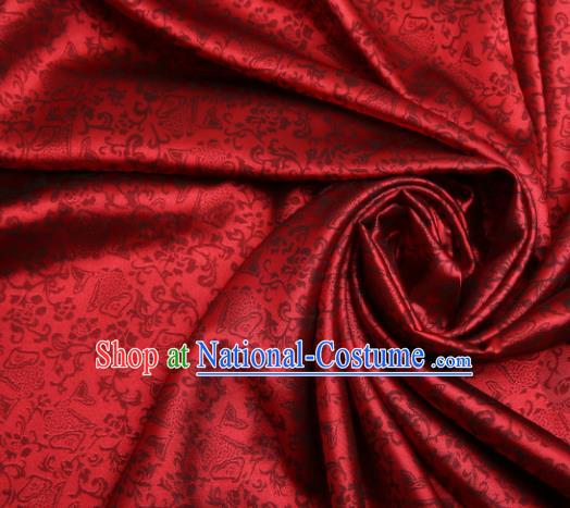 Chinese Traditional Flower Silk Fabric Brocade Embroidered Fabric Dress Material