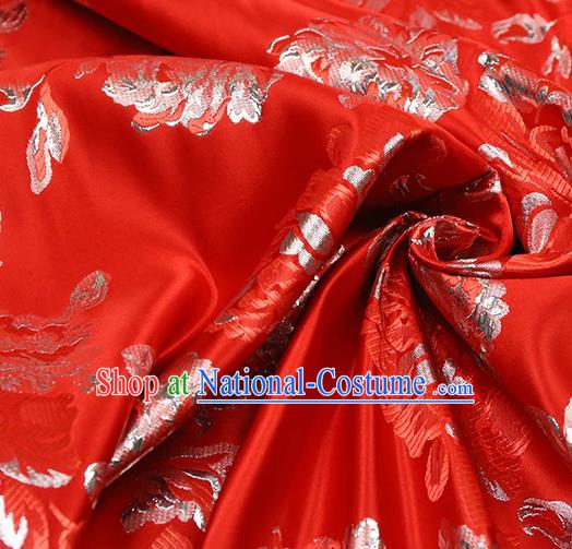 Chinese Traditional Flower Silk Fabric Brocade Embroidered Fabric Dress Material