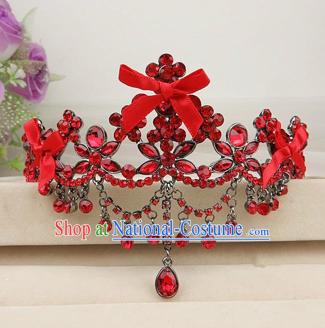 Chinese Traditional Xiuhe Suit Hair Accessories Wedding Crystal Hair Crown for Women