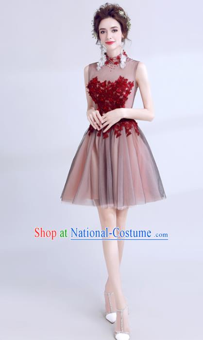 Top Grade Handmade Compere Costume Catwalks Short Formal Dress for Women