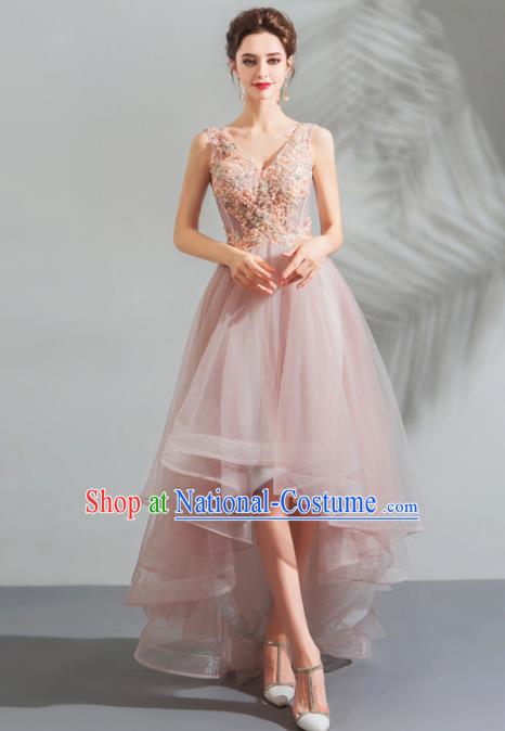 Top Grade Compere Costume Handmade Catwalks Bride Lilac Formal Dress for Women