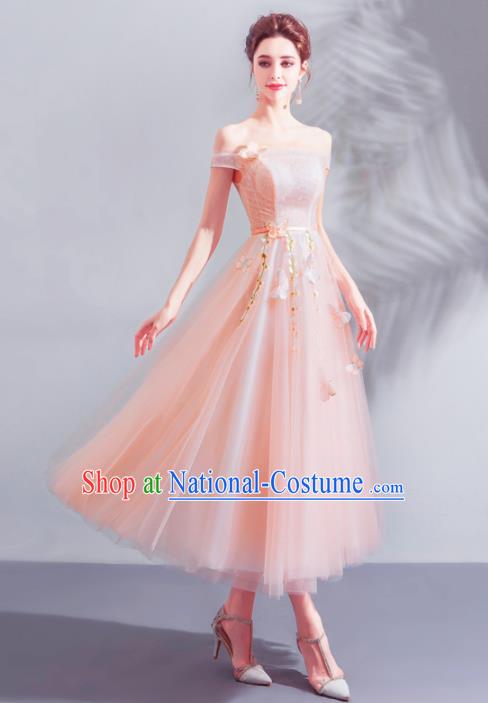 Top Grade Handmade Compere Costume Catwalks Veil Formal Dress for Women