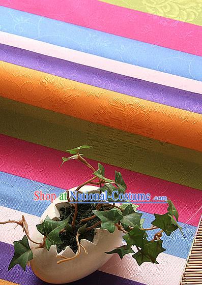 Asian Traditional Colorful Drapery Korean Hanbok Brocade Fabric Silk Fabric Material