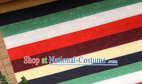 Asian Traditional Korean Hanbok Colorful Brocade Fabric Classical Pattern Silk Fabric Material